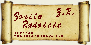Zorilo Radoičić vizit kartica